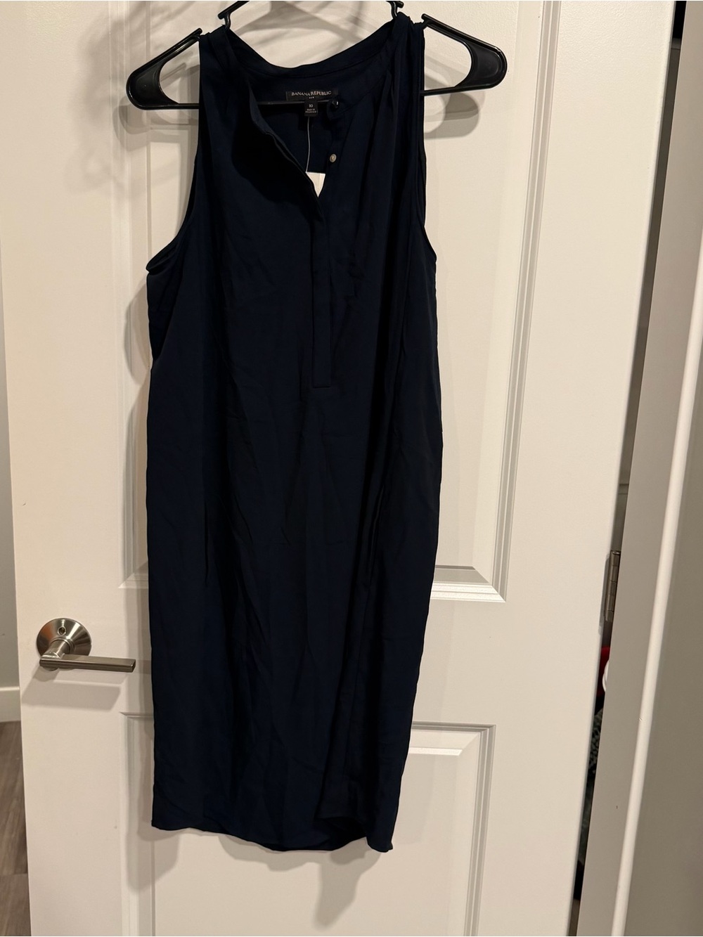 Banana Republic Navy Sleeveless Henley Dress